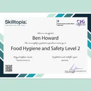 Food Hygiene Level 2 Certificate
